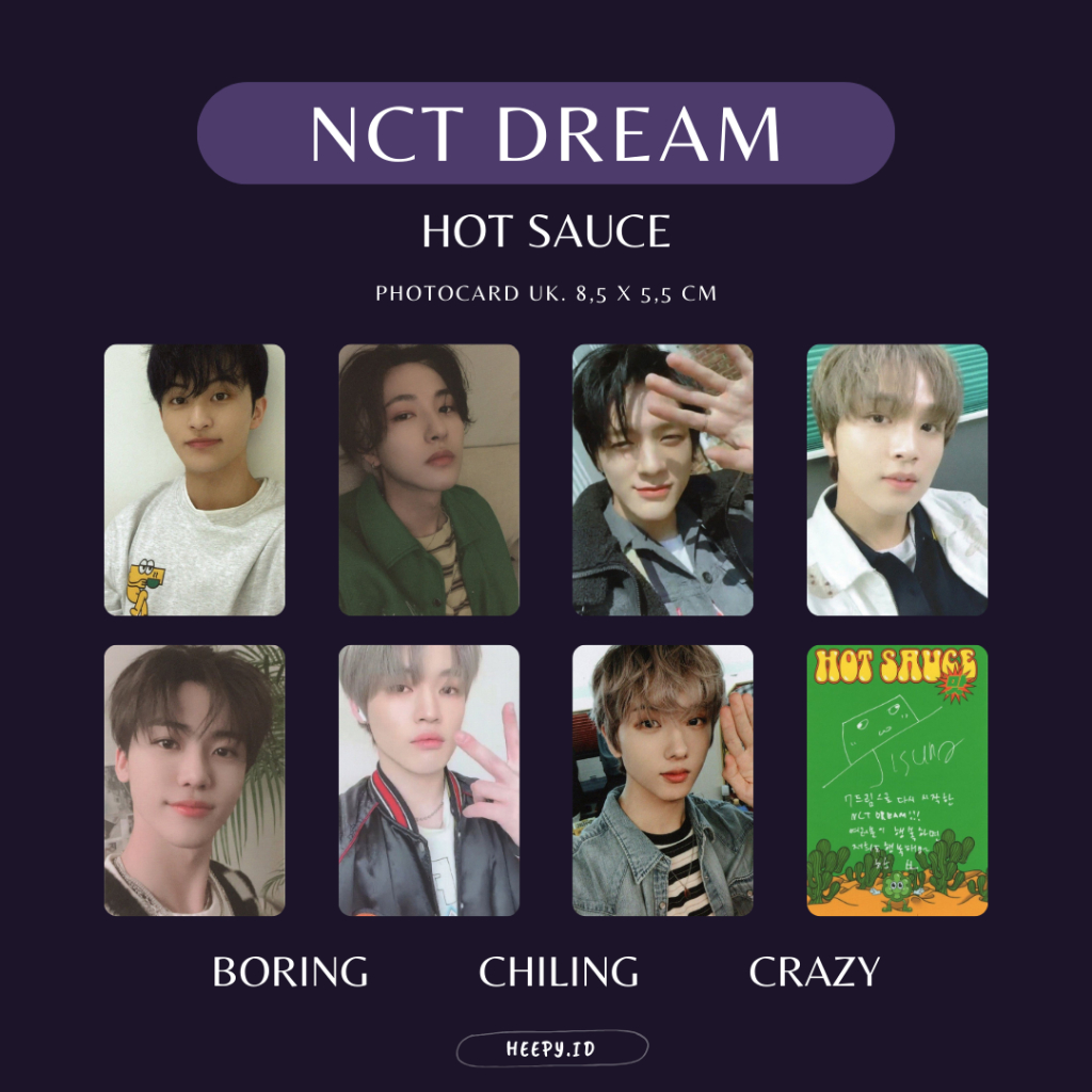 [NCT DREAM] UNOFFCIAL PHOTOCARD NCT DREAM HOT SAUCE