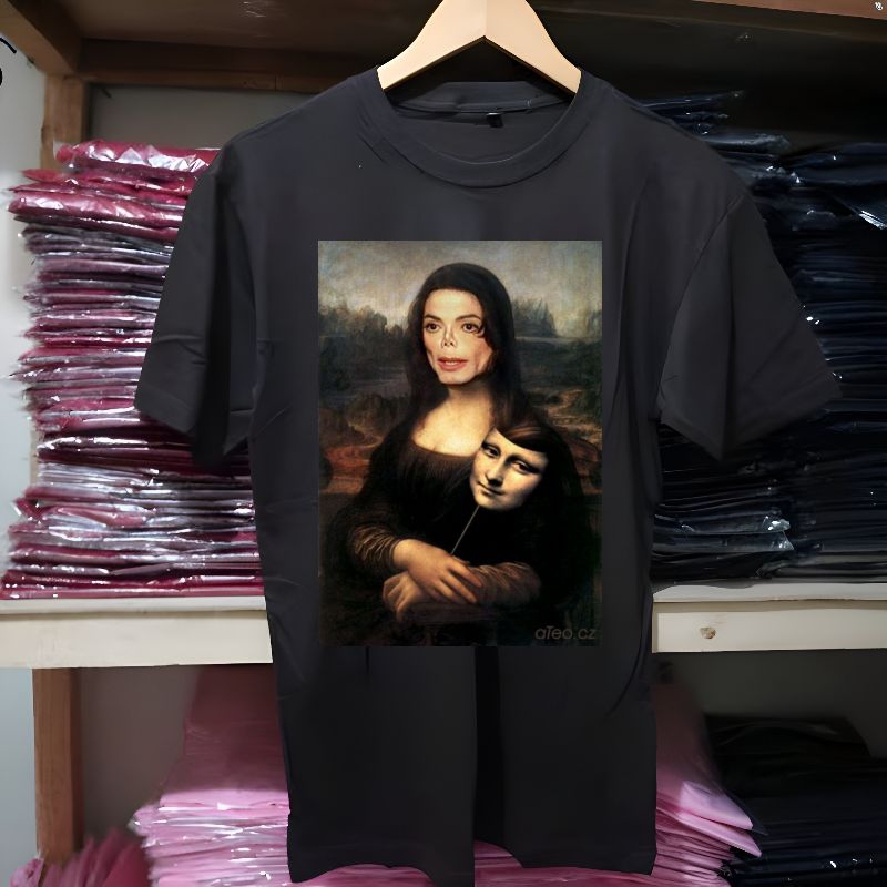 KAOS VINTAGE MONALISA TERNYATA MICHAEL JACKSON