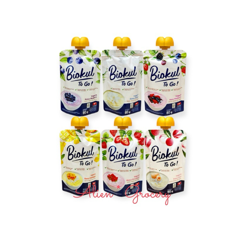 

BIOKUL Yogurt To Go 80gr Mango Blueberry Lychee Strawberry Mixed Berry Plain