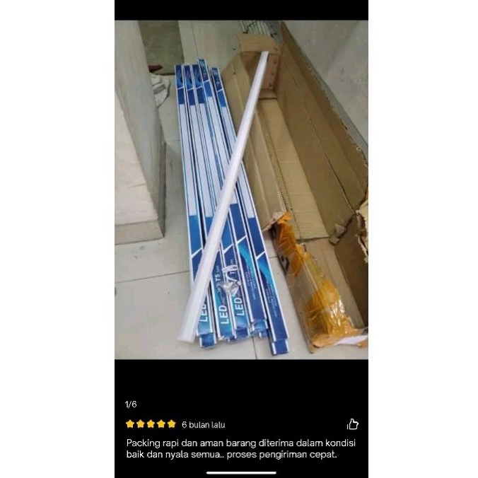 QH Lampu T5 Led 18 Watt 18W 120CM Putih / Pink / Biru / Hijau / Merah / Warm White