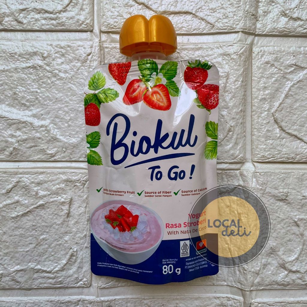 

Biokul Yoghurt To Go Strawberry 80gr / Yogurt Biokul To go 80gr Rasa Stroberi