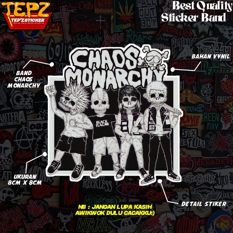 STIKER STICKER (BAND CHAOS MONARCHY) STIKER BAND|STIKER METAL|STIKER AESTHETIC|STIKER TUMBLR