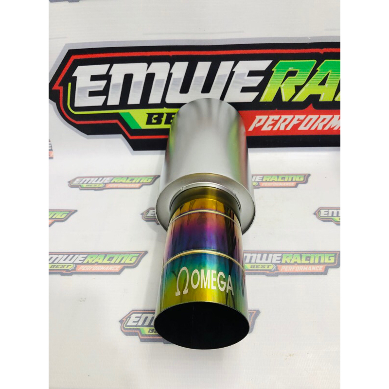 Knalpot Mobil OMEGA Se Bass Gahar Kering Ujung Stainles Doble 2inc Kenalpot Mobil Avanza Vios Sedan 