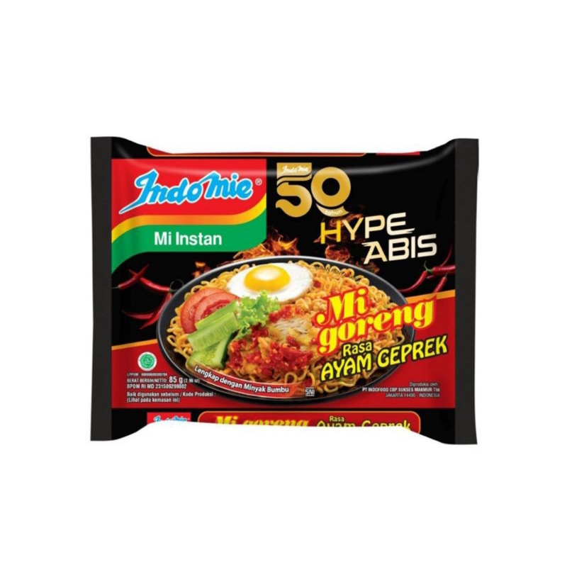 

[ 10 Pcs ] Indomie Hype Abis Mi Instan Goreng Ayam Geprek 85gr