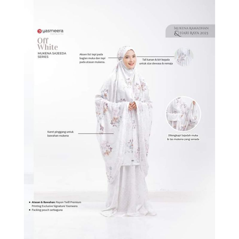 MUKENA SAJEEDA SERIES YASMEERA/MUKENA YASMEERA/MUKENA KATUN