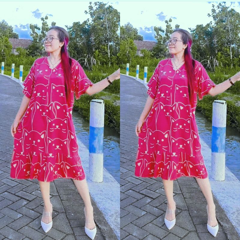 Daster Dress Meong Daster Dress Gemes / Daster Rayon/ Daster Rayon Canda / Daster Busui / Daster Ray