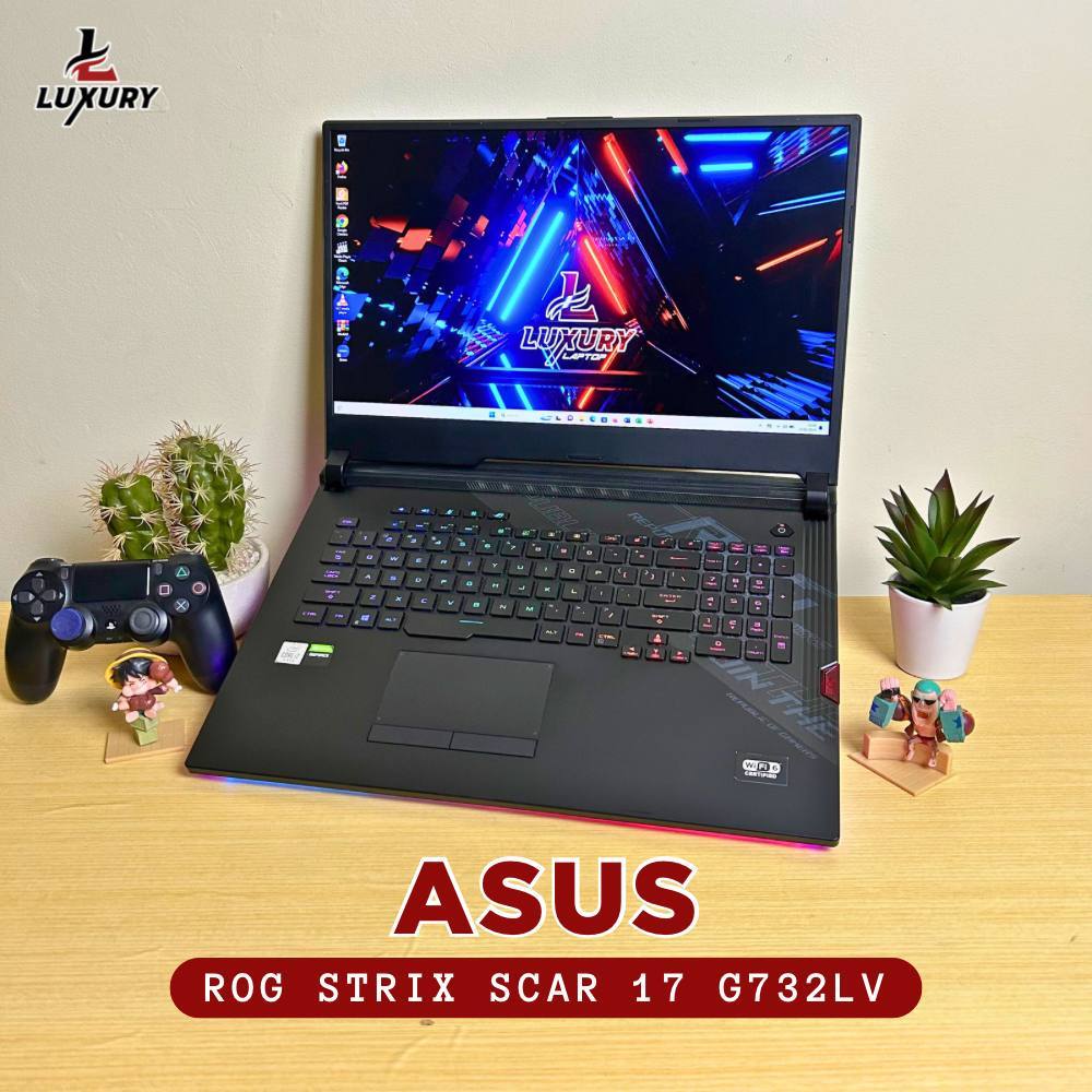 LAPTOP GAMING ASUS ROG STRIX SCAR 17 G732LV CORE I7 NVIDIA RTX 2060 RAM 16GB SSD 512GB LAYAR 144Hz B