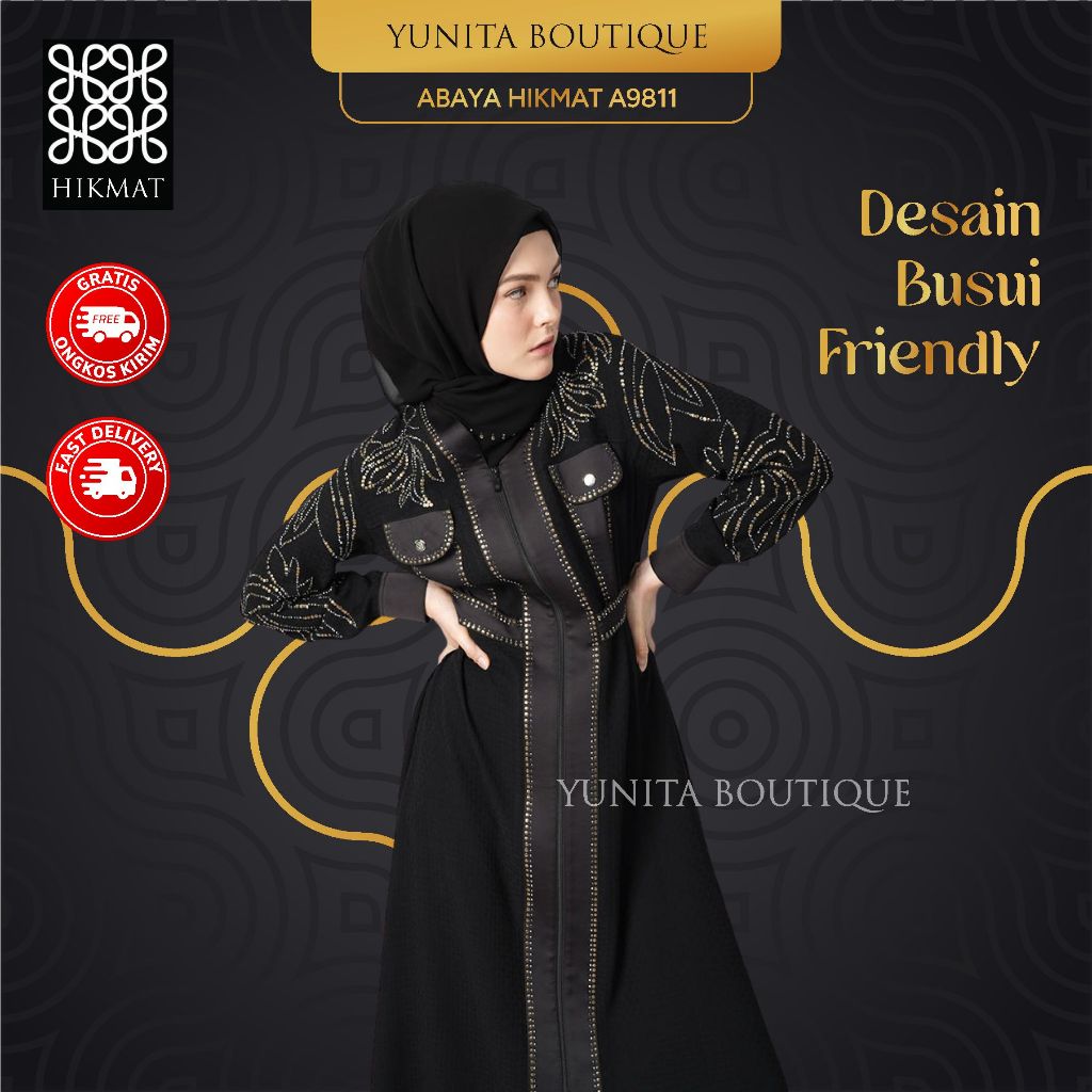 Abaya Hikmat A9811 Original Gamis Remaja Kekinian Baju Muslim Wanita Terbaru By Abayahikmat_yunitabu