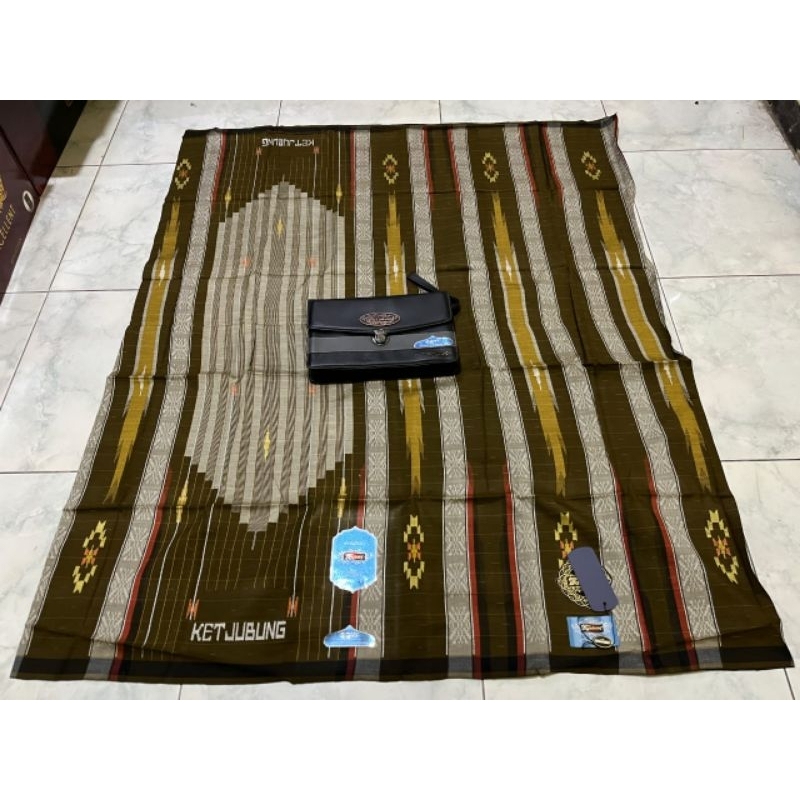 SARUNG KETJUBUNG TIPE SGD RED JAHIT TENGAH LENGKAP TAS