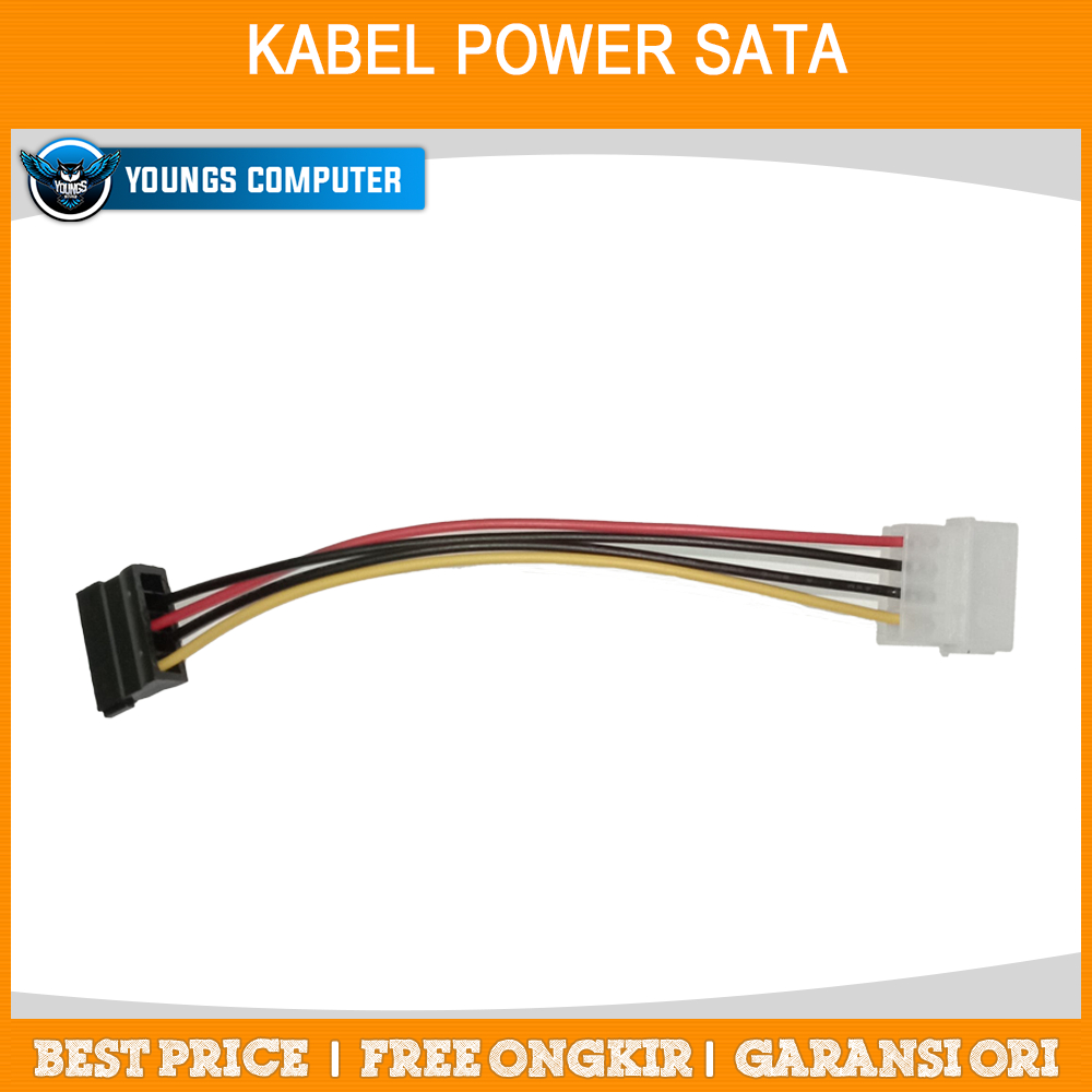 Kabel Power SATA 15pin Male To Molex ATA 4pin Female Adapter Converter