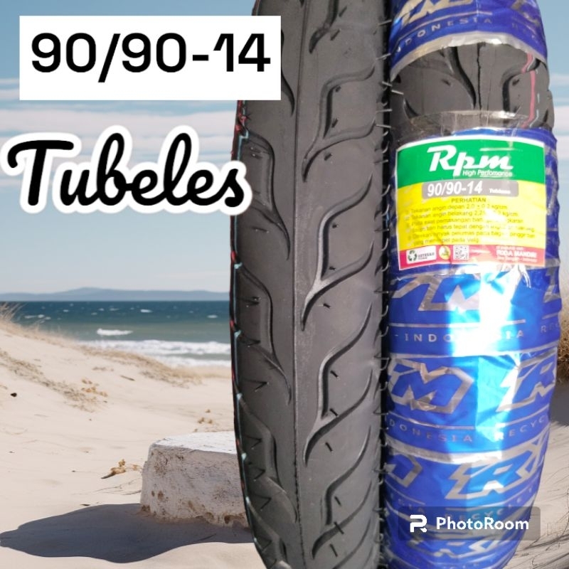 ban Luar RPM  Flemmo 90/90 Ring 14 Tubeless Ban Motor Metic