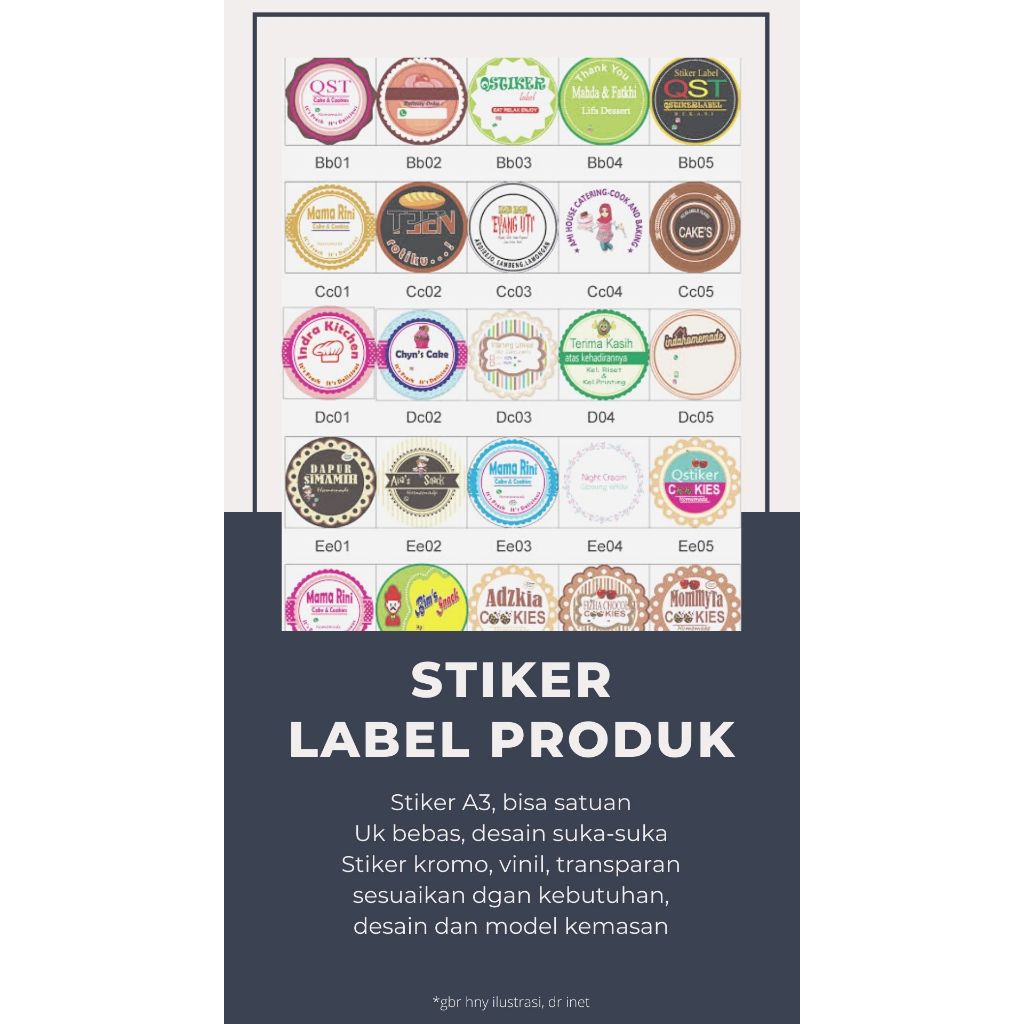 

Stiker Kromo ukuran A3+
