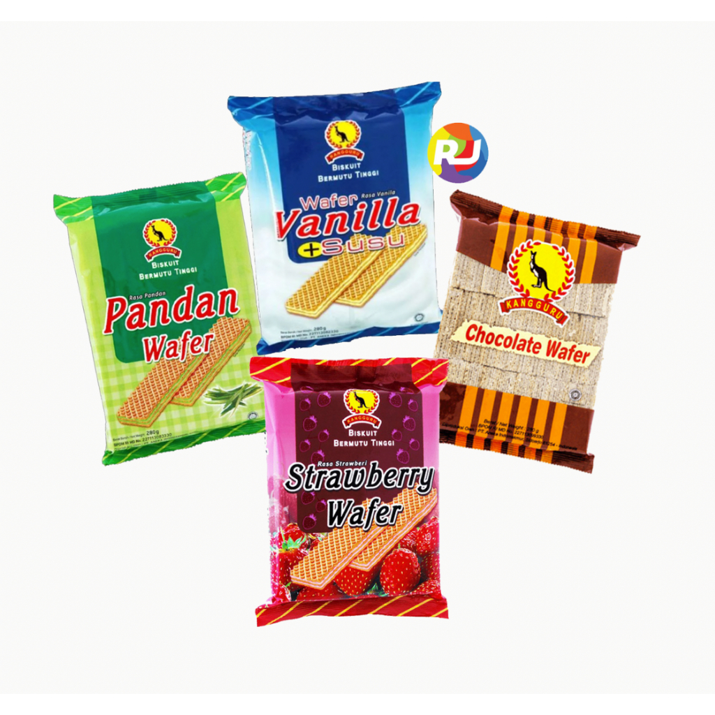 

Biskuit Wafer Kangguru 280gr Vanilla / Coklat / Strawberry / Pandan