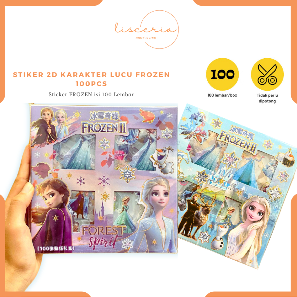 

[ LSC ] Stiker 2D Karakter Lucu Frozen 100pcs