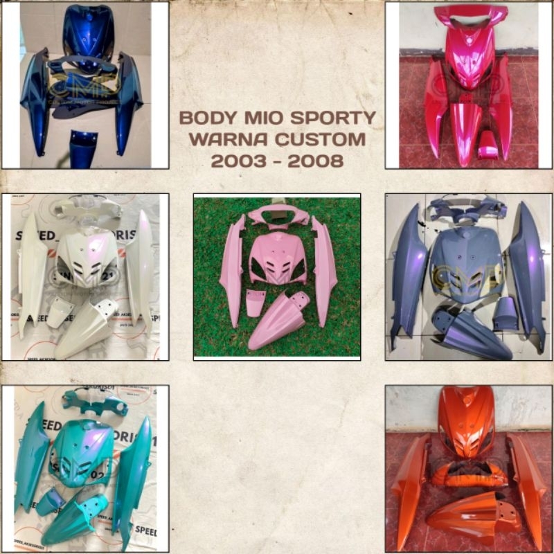 COVER BODY HALUS MOTOR YAMAHA MIO SPORTY TAHUN 2003 - 2008 WARNA CUSTOM / BODI MIO SPORTY 5TL