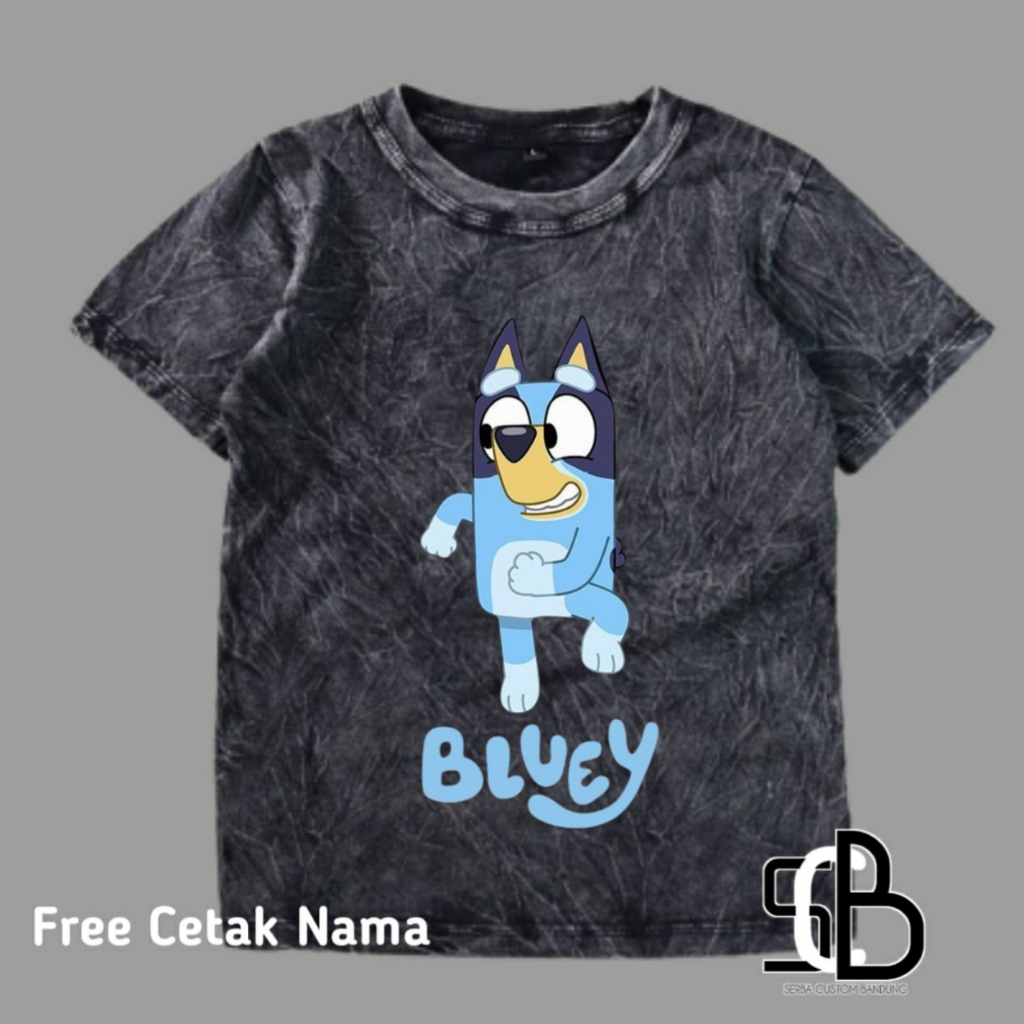 Kaos Atasan Anak WashedBluey Premium