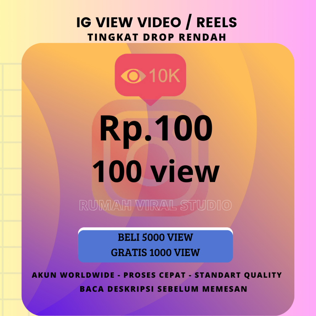 View Instagram Reel Video Real Akun Worlwide Drop Rendah Garansi Views IG