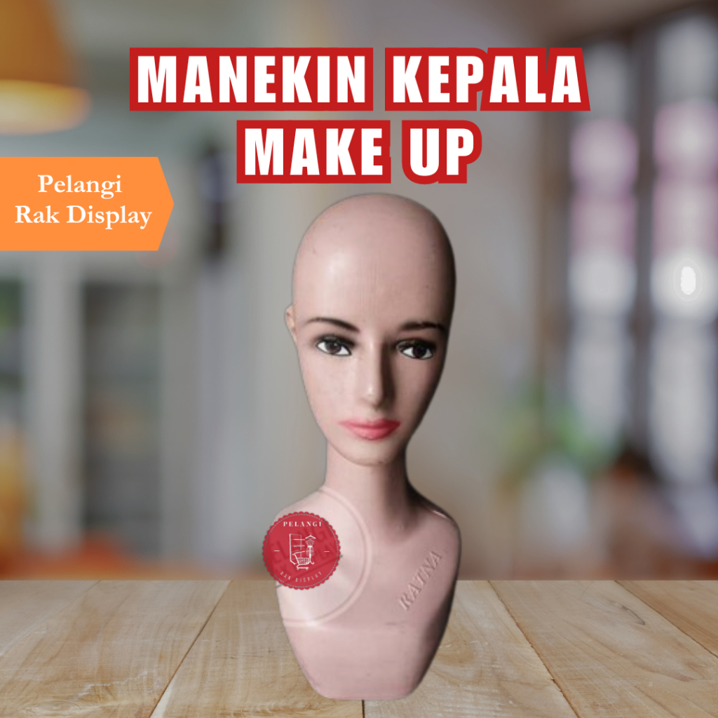 MANEKIN KEPALA MAKE UP DEWASA/PATUNG KEPALA/MANEKIN KEPALA/PATUNG KEPALA PLASTIK/MANEKIN PLASTIK