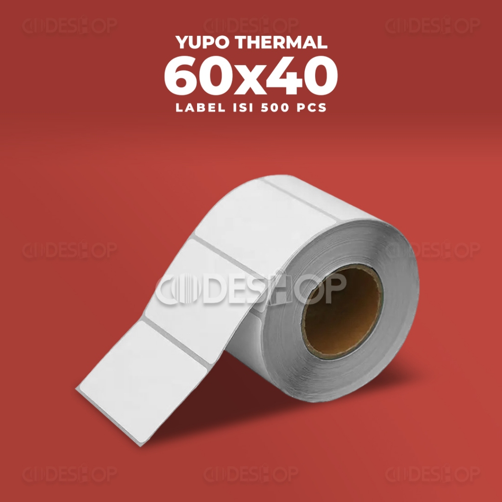 

Label Stiker Yupo Thermal 60x40mm 60x40 Timbangan 60 x 40 mm isi 500 Pcs