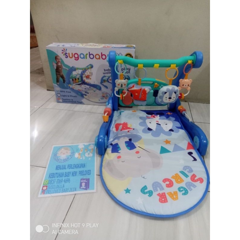 Sugar Baby 2 in 1 Push Walker & Playmat Preloved Bekas Second