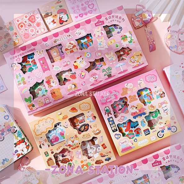 

[ZS] 100 Lembar / Sticker Animal Dream Cute Sheet Decoration