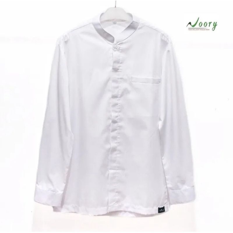 BAJU MUSLIM KEMEJA KOKO / KEMKO JAYN MQ FASHION PUTIH POLOS