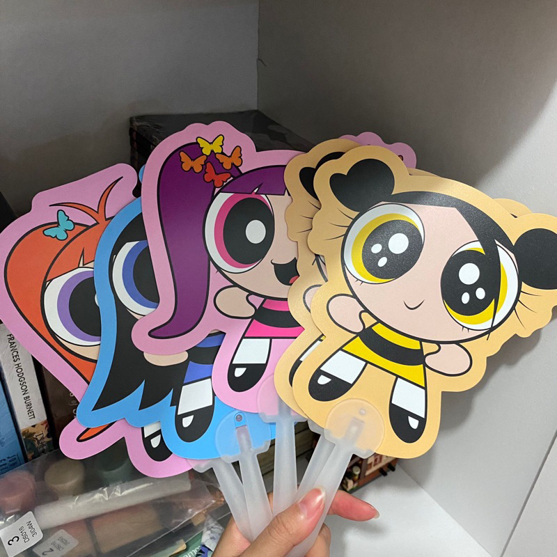 new jeans x power puff girl hand fan kipas official