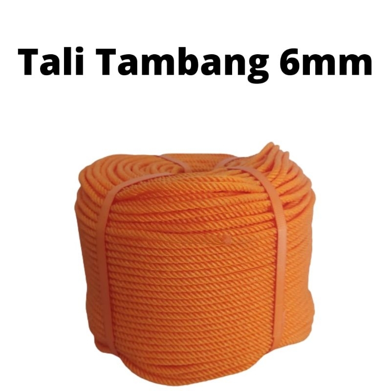 

Tali Tambang Plastik 6mm 1 Roll ±220 Meter / Tali Tampar PE 6mm