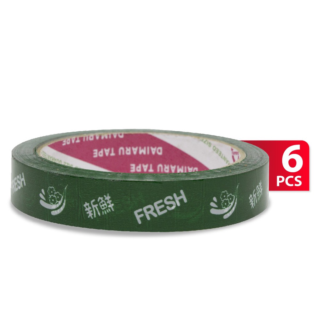 

ART D16V Paket Isi 6pcs Daimaru OPP Printed Tape Lakban Fresh 18mm x 5meter