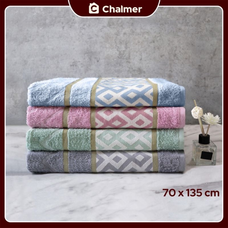 Chalmer - Handuk Mandi Chalmer 70x135 Motif Diamond Handuk Mandi Dewasa Ukuran Besar