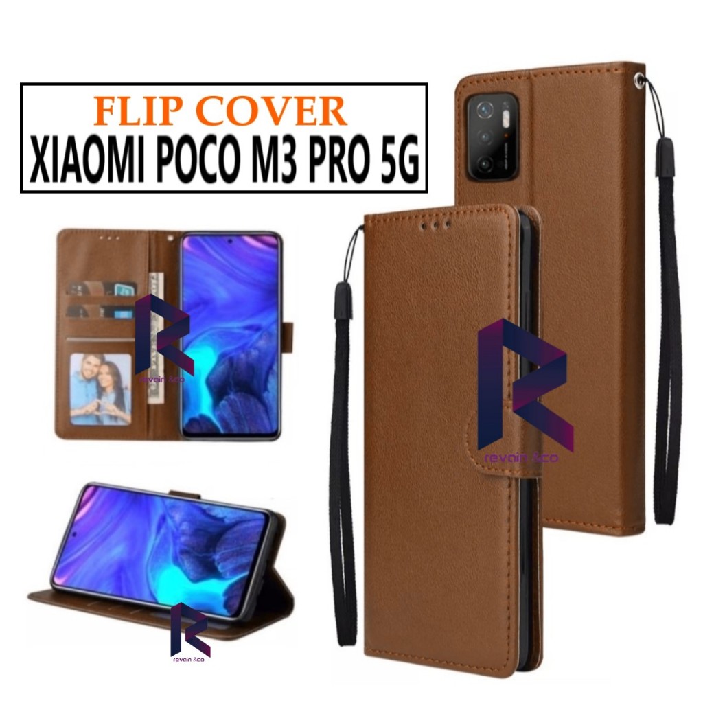 CASE XIAOMI POCO M3 PRO 5G FLIP WALLET LEATHER KULIT PREMIUM SARUNG BUKA TUTUP KESING HP FLIP CASE X