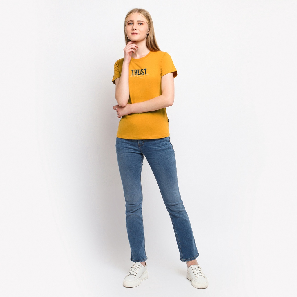 C2 atasan wanita  Orynko Yellow T-Shirt Wanita