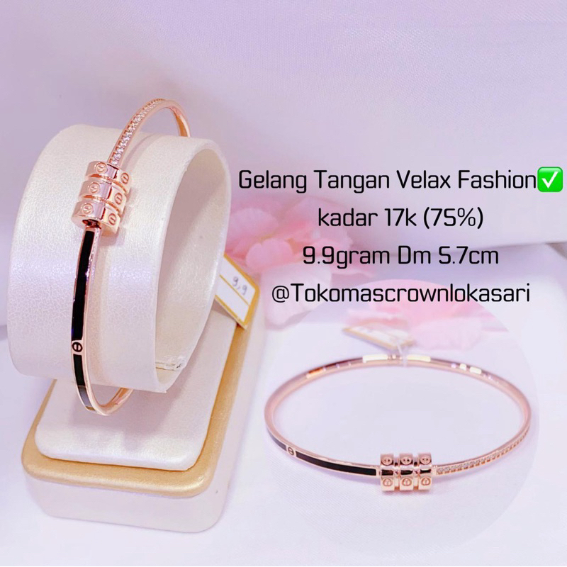 GELANG TANGAN BANGLE WANITA NEW ARRIVAL EMAS ASLI 17k