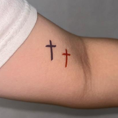 TATO TEMPORER BROWN CROSS | TATO TEMPORER BLACK CROSS | TATO TEMPORER SALIB | INSPIRE BY MY DEMON K-