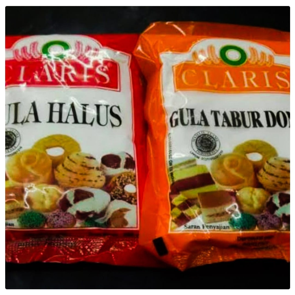 

Gula Tabur Halus Bubuk Merk Claris - Gula Donat Dingin Gula Halus Tabur Claris Oren 250Gr Dusting Salju Toping Food Sugar Instan Orange Merah Tepung Gula Dingin 250gram ( 16 Pack) Bahan