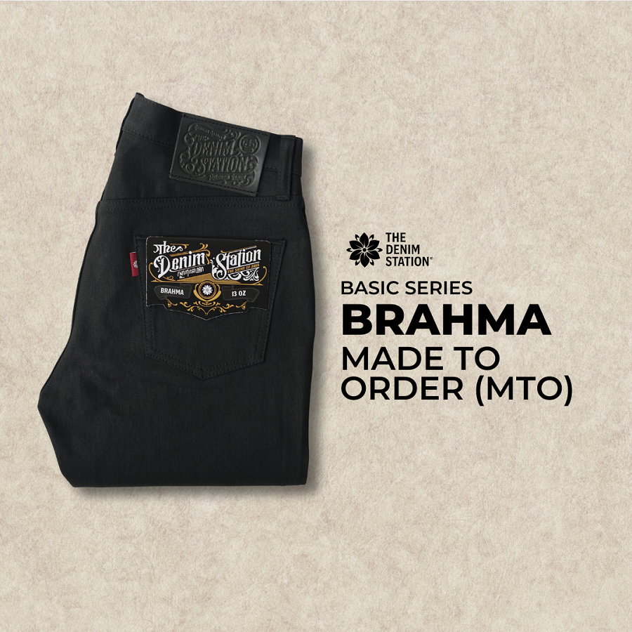 The Denim Station-BRAHMA New Superior Black Stretch 13oz Denim (MADE TO ORDER)