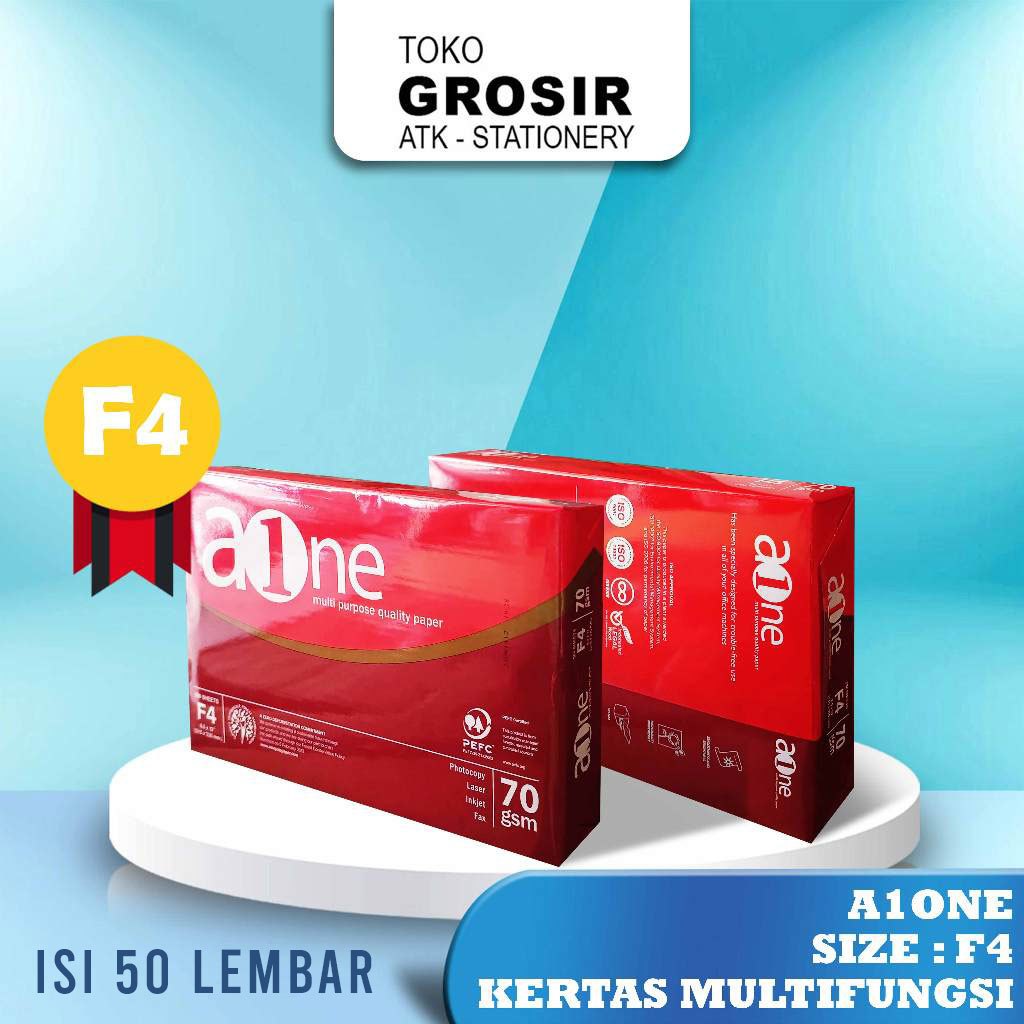 

(50 Lembar F4) Kertas HVS Ukuran F4 70 gsm A-ONE 50 Lembar