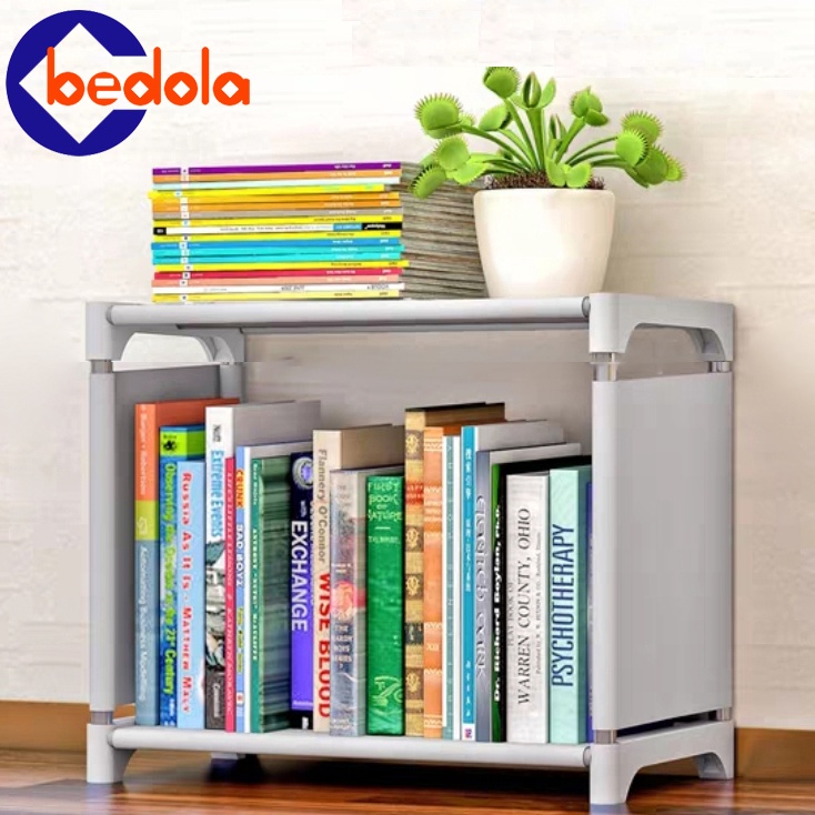 Bedola Rak buku kain rak portable rak serbaguna 1 susun