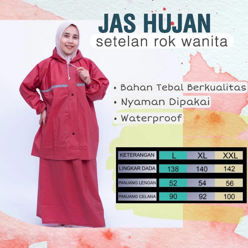 JAS HUJAN ROK | JAS HUJAN WANITA | JAS HUJAN SENWIL | JAS HUJAN MURAH KEKINIAN