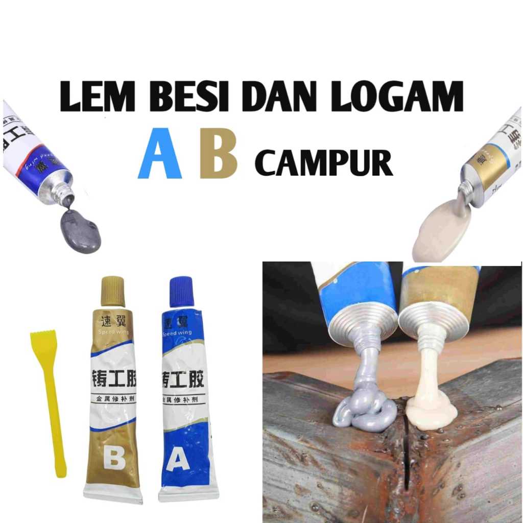 Lem Epoxy Ab Campur Penambal Besi Steel Radiator Anti Panas Bocor