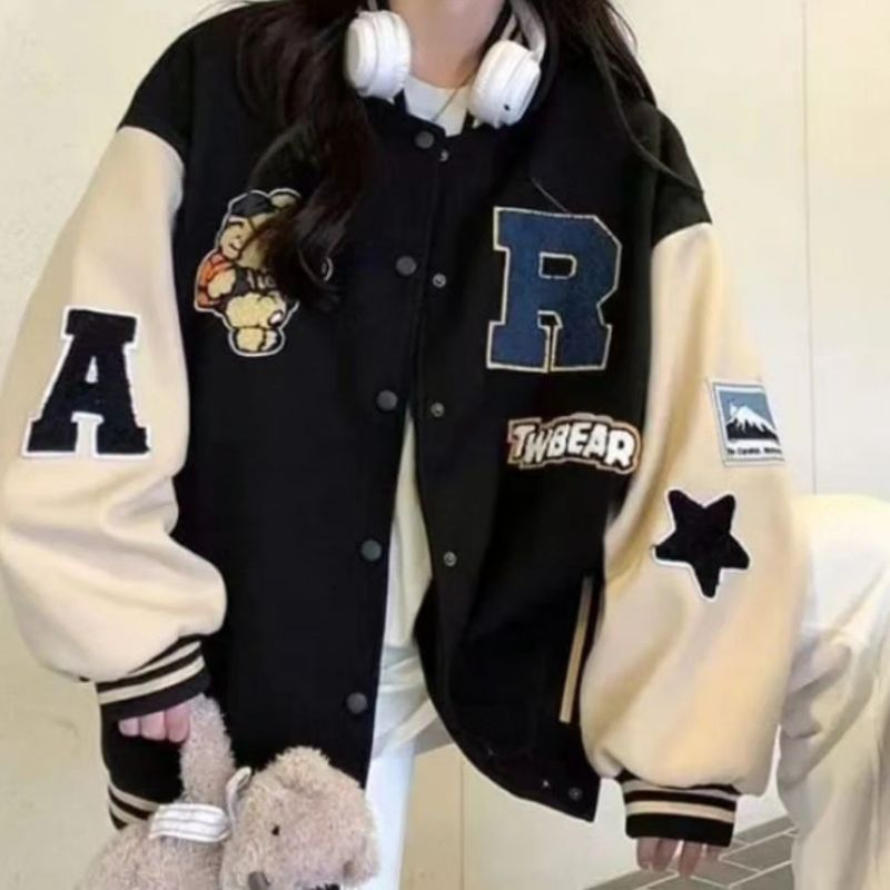 R TW Bear Baseball / jaket Varsity bandung / Jaket Baseball