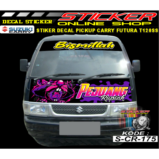 Stiker Decal Kabin depan stiker kap Mobil Pick Up Futura T120SS