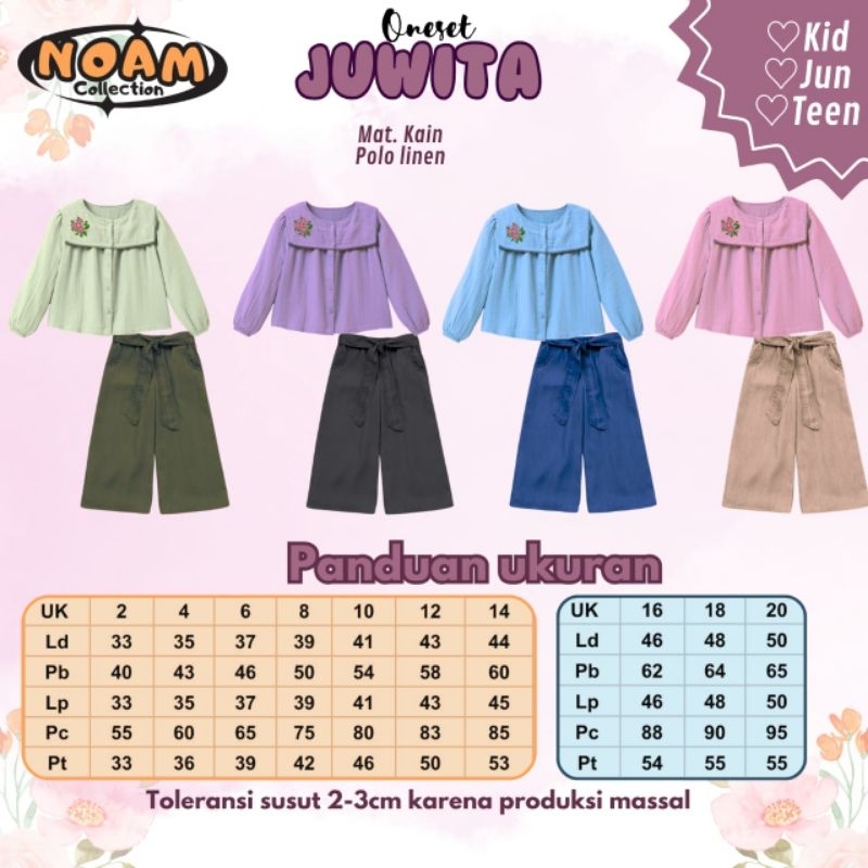 Syafiacollection// ONESET JUWITA SIZE TEEN
