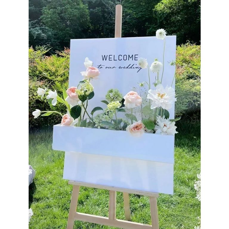 SNOWDROP - Welcome sign box Flower box sign / Dekorasi Lamaran (NOTES SPESIAL)