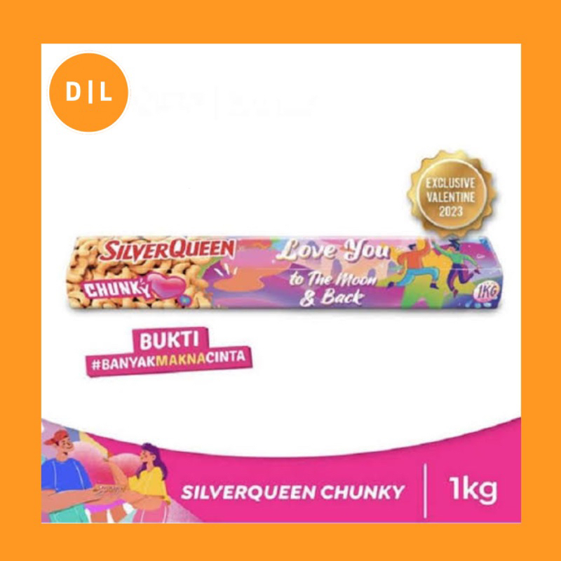 SILVERQUEEN CHUNKY BAR 1KG jumbo edisi valentine coklat