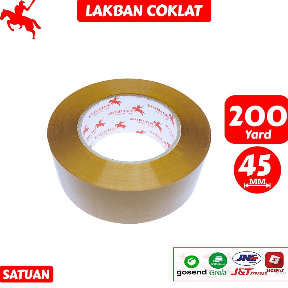 

Terlaris Lakban OPP Tape Lakban Coklat KSATRIA Tape 2 Yard 87