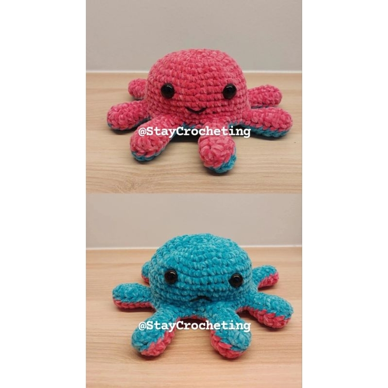 Boneka Rajut (Amigurumi) Reversible Octopus