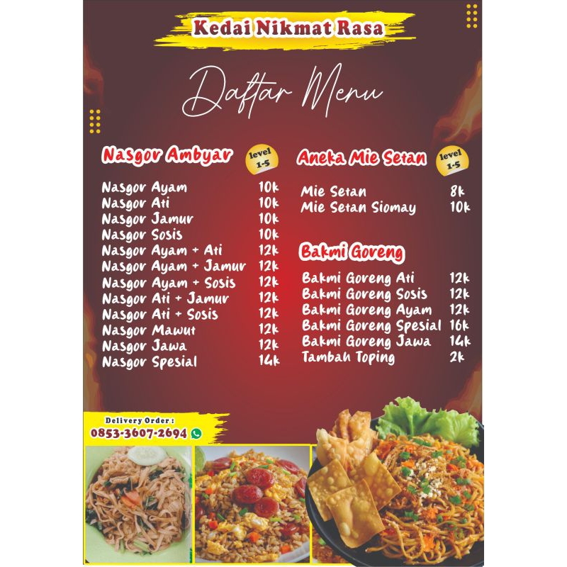 

CETAK DAFTAR MENU A4 CUSTOM