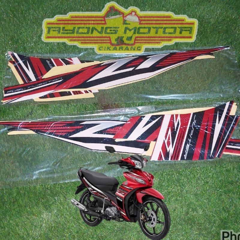 Striping Yamaha Jupiter Z1 2016 Merah Hitam