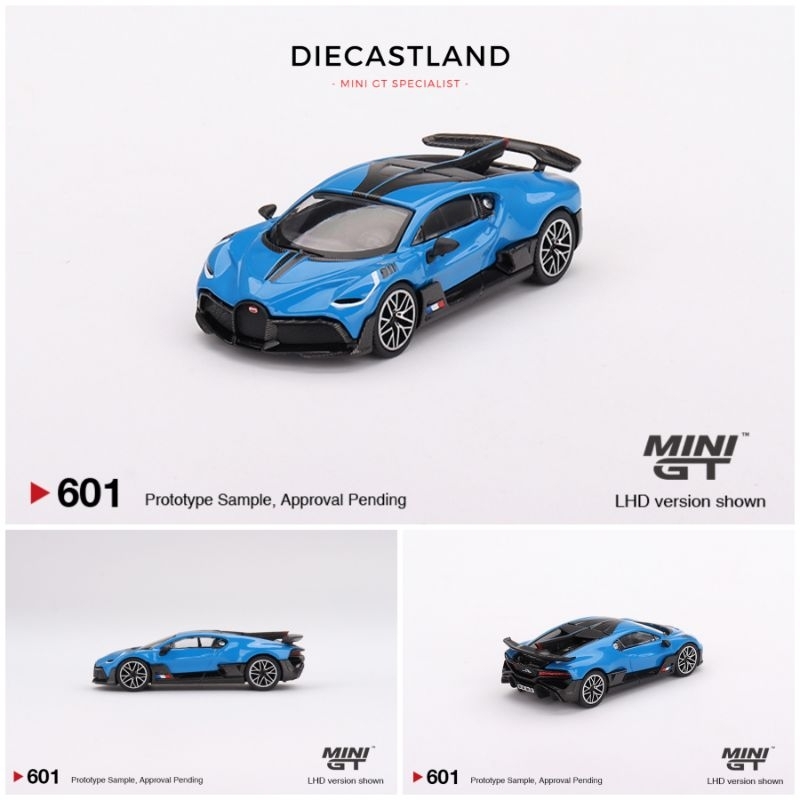 Mini GT #601 Bugatti Divo Blu Bugatti MGT00601-L MiniGT MGT Bugatti Biru Diecast Miniature Car Dieca